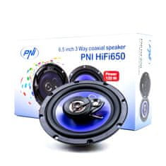 PNI HiFi650 avtozvočniki, 120W, 16.5 cm, 3 sistemski, 2 kosa