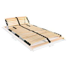 Vidaxl Letveno posteljno dno 2 kosa z 28 letvicami 7 con 80x200 cm