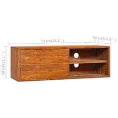 Vidaxl Stenska TV omarica 180x30x30 cm trdna tikovina