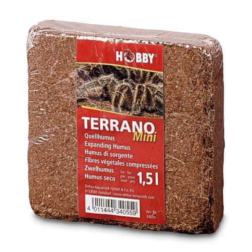 HOBBY Terraristik HOBBY Terrano Expanding Humus, Mini 1,5l stisnjena suha stelja