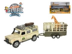 Kids Globe Land Rover Defender s prikolico in žirafo, safari