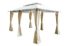 Linder Exclusiv Vrtni gazebo MC3644 Beige 4x3m s 6 stranskimi stenami