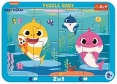 Trefl Baby puzzle Baby Shark: Veseli morski psi 2 v 1, 10 kosov