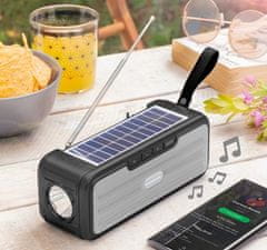 InnovaGoods Brezžični zvočnik s solarnim polnjenjem in LED svetilko Sunker