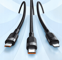 Mcdodo Komplet kablov za telefon Mcdodo USB - USB tip C / microUSB / Lightning 1,2 m CA-0930