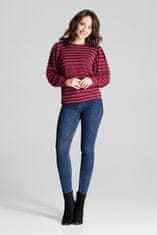 Lenitif Ženska bluza Silifant L069 tmavo červená S/M