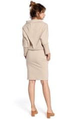 BeWear Ženska mini obleka Vereteno B032 bež L/XL