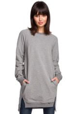 BeWear Ženska majica s kapuco brez kapuce Frydrych B101 siva M