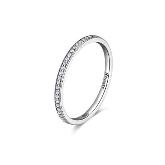Rosato Minimalističen srebrn prstan s cirkoni Allegra RZA029