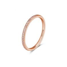Rosato Minimalističen bronast prstan s cirkoni Allegra RZA030 (Obseg 52 mm)