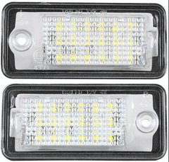 CO2 Komplet 2 LED luči za registrsko tablico, AutoTune, za Audi, A3 8P, S3, A4 S4 B6, A4 B7, A6 C6 4F, S6, A8 S8 D3, Q7 L0001
