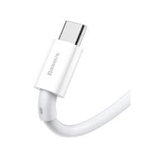 BASEUS CATYS-02 kabel za hitro polnjenje USB-C na USB-A, 66 W, 1 m, bel