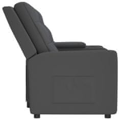shumee 2-sedežni, raztegljiv fotelj, držala za pijačo temno siva, tkanina