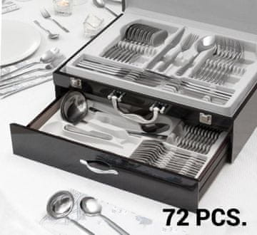 InnovaGoods Set jedilnega pribora iz nerjavečega jekla Cook D'Lux v kovčku (72 kosov)