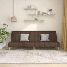 Greatstore 2-sedežni kavč, rjave barve, oblazinjen s tkanino