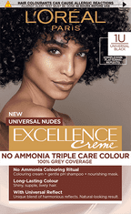 Loreal Paris Excellence Universal Nudes barva za lase, 1U Black