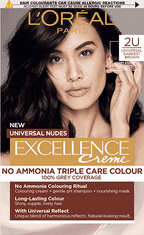 Loreal Paris Excellence Universal Nudes barva za lase, 2U Darkest Brown