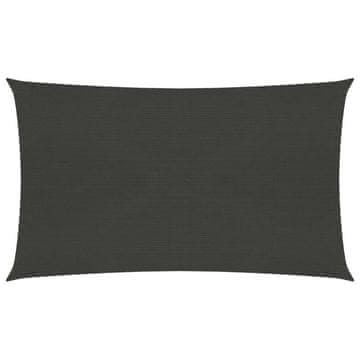 Vidaxl Senčno jadro 160 g/m² antracitno 6x8 m HDPE