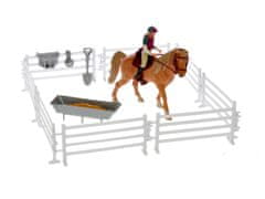 Mikro Trading Konj z jahačem 13 cm z dodatki v škatli