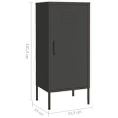 Vidaxl Omara za shranjevanje antracitna 42,5x35x101,5 cm jeklo