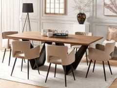 Beliani Jedilna miza iz temnega lesa in črne barve SINTRA