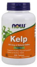 NOW Foods Kelp, naravni jod, 150 ug, 200 tablet