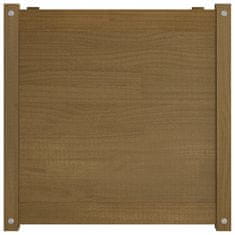 Vidaxl Vrtno cvetlično korito medeno rjavo 60x60x60 cm trdna borovina