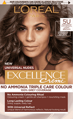 Loreal Paris Excellence Universal Nudes barva za lase, 5U Light Brown