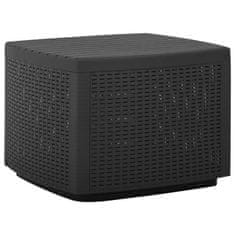 Vidaxl Vrtna miza siva 53x53x40 cm plastika