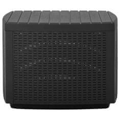 Vidaxl Vrtna miza siva 53x53x40 cm plastika