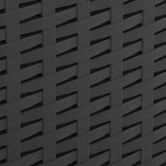 Vidaxl Vrtna miza siva 53x53x40 cm plastika