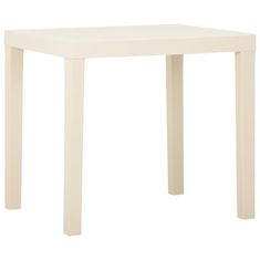 Vidaxl Vrtna miza bela 79x65x72 cm plastika