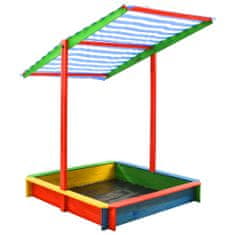 shumee Peskovnik z nastavljivo streho les jelke večbarven UV 50