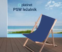 Platinet zložljiv ležalnik, lesen, moder