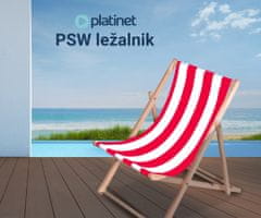 PSW lesen ležalnik, črtast, rdeče-bel