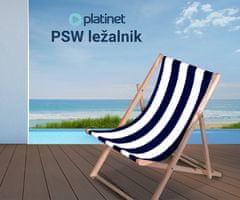 Platinet PSW lesen ležalnik, črtast, modro-bel
