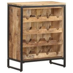 Greatstore Omarica za vino 62x33x78,5 cm robusten mangov les