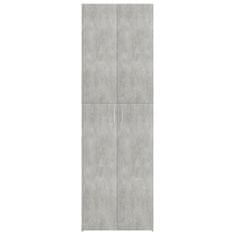 Greatstore Pisarniška omara betonsko siva 60x32x190 cm iverna plošča