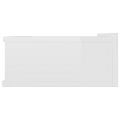 shumee Stenske nočne omarice 2 kosa visok sijaj bele 40x30x15 cm