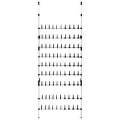 Vidaxl Teleskopsko stojalo za čevlje s palicami aluminij