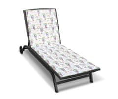 Blazina za ležalnik na plaži - prevleka na zadrgo - 55x195 cm - Sova