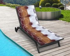 Blazina za ležalnik na plaži - prevleka na zadrgo - 55x195 cm - Beam brown