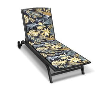 Blazina za ležalnik na plaži - prevleka na zadrgo - 55x195 cm - Monstera