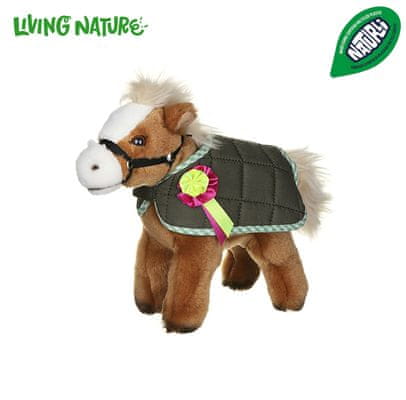  Living Nature plišasta igrača, Horse with Jacket, 18 cm 