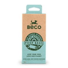 Vrečke za iztrebke Beco, 120 kosov, z aromo poprove mete, izdelane iz recikliranih materialov