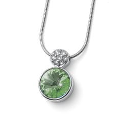 Oliver Weber Bleščeča ogrlica z zelenim kristalom Wake 12267 214