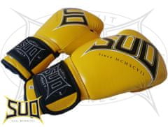 SUD Boksarske rokavice 10oz usnjene tekmovalne, rumena/črna
