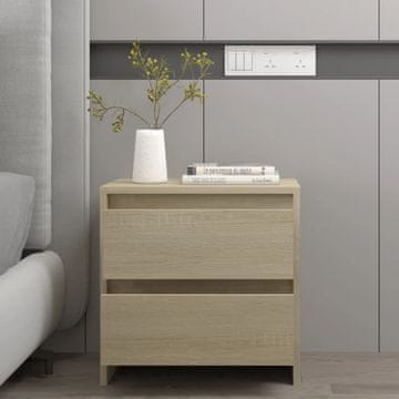 Vidaxl vidaXL Nočna omarica Sonoma hrast 45x34,5x44,5 cm Material na osnovi lesa