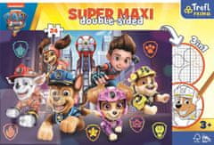 Trefl Dvostranska sestavljanka Paw Patrol: Nov izziv SUPER MAXI 24 kosov