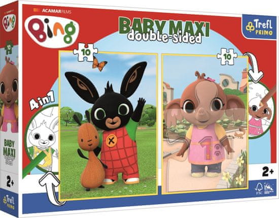 Trefl Dvostranska sestavljanka Rabbit Bing BABY MAXI 2x10 kosov